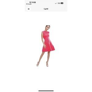 NWT Ted Baker‎ Women's Size U.S. 3 Jacquard Panel Skater Dress Mid Pink $279
